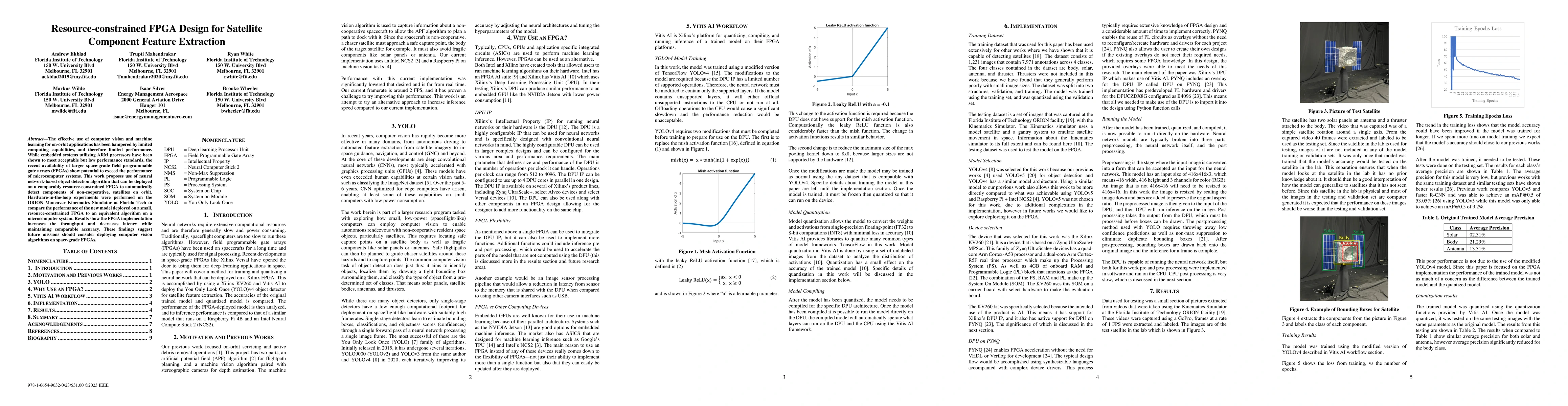 Thumbnail for Resource-constrained FPGA Design for Satellite Component Feature
  Extraction