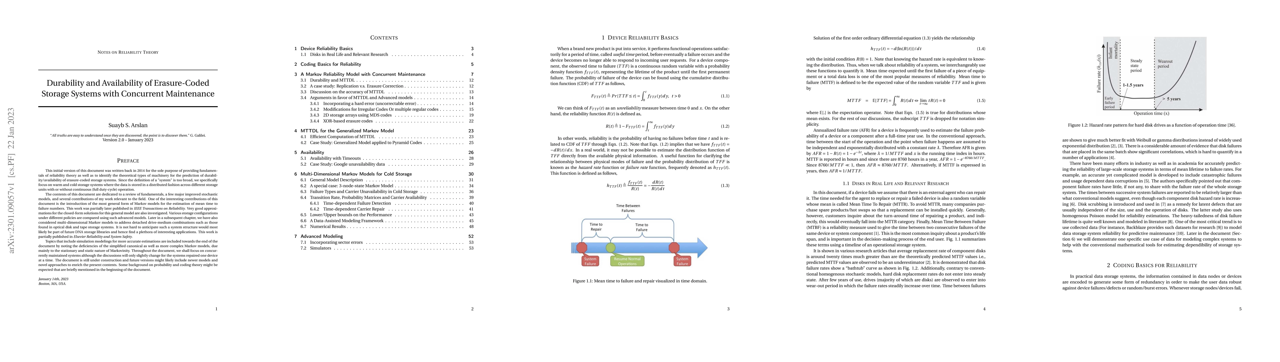 Thumbnail for Durability and Availability of Erasure-Coded Storage Systems with
  Concurrent Maintenance