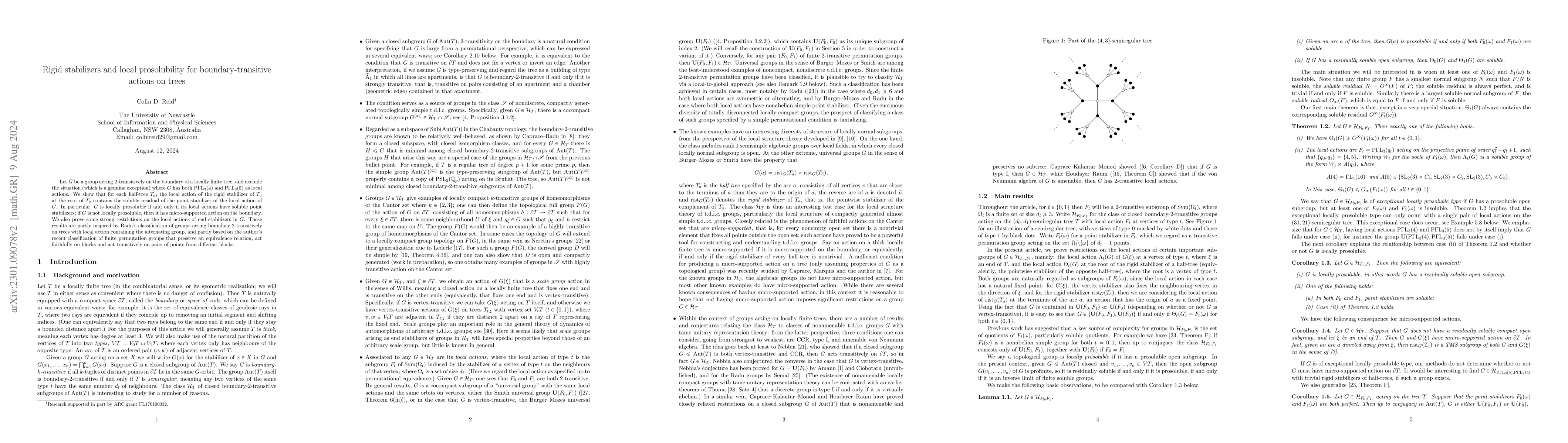 Thumbnail for Rigid stabilizers and local prosolubility for boundary-transitive
  actions on trees