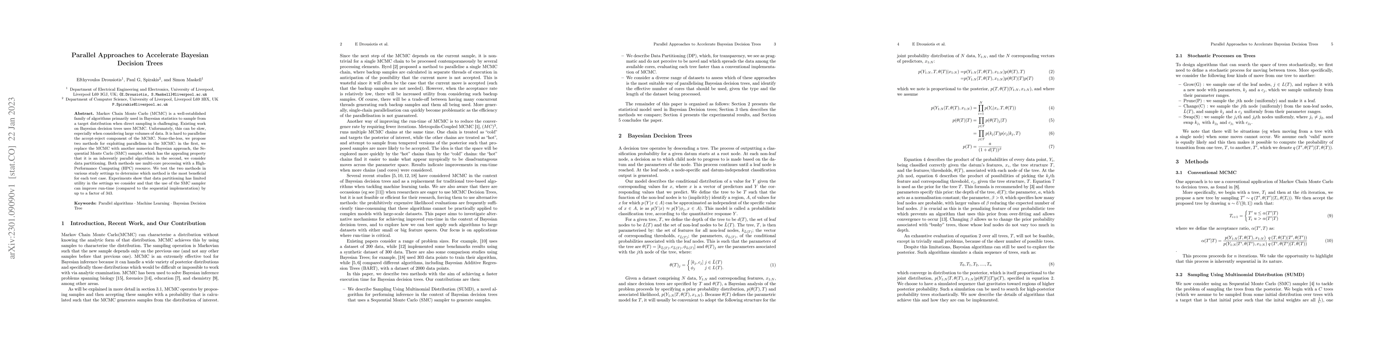 Thumbnail for Parallel Approaches to Accelerate Bayesian Decision Trees