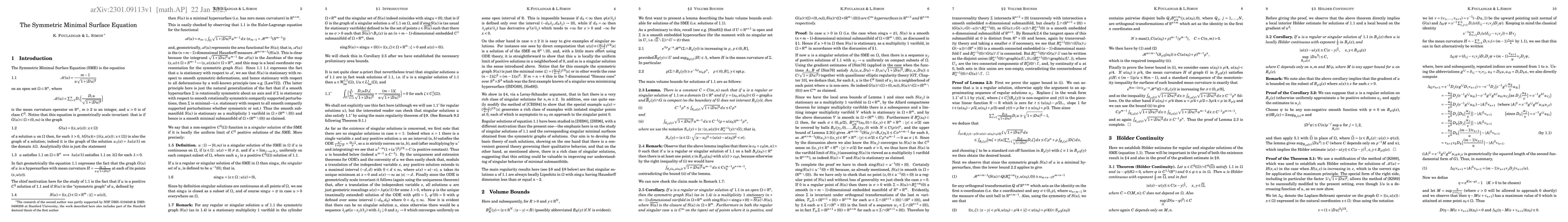 Thumbnail for The Symmetric Minimal Surface Equation