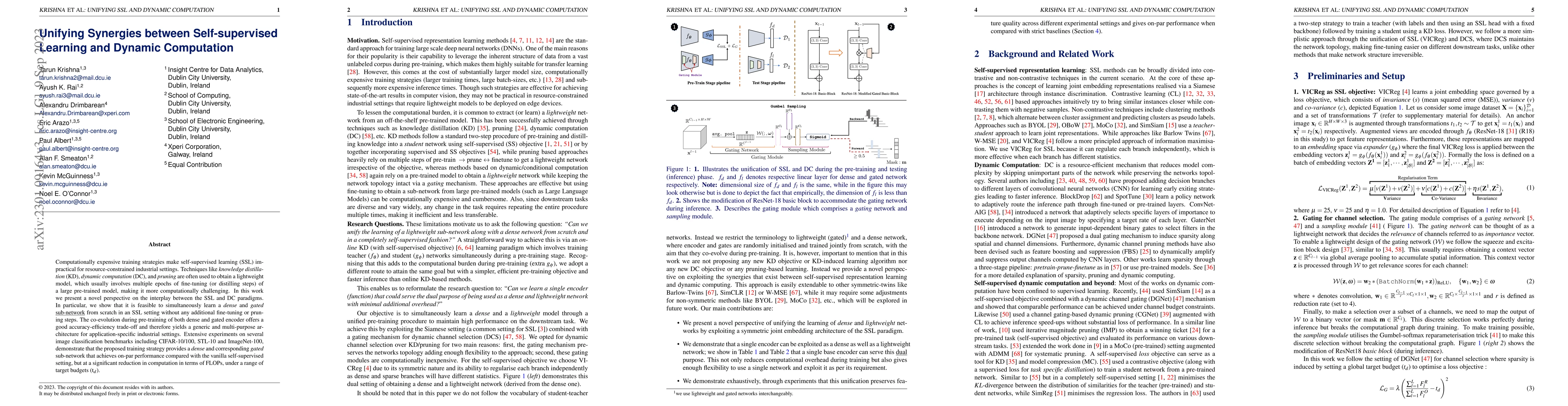 Thumbnail for Unifying Synergies between Self-supervised Learning and Dynamic
  Computation