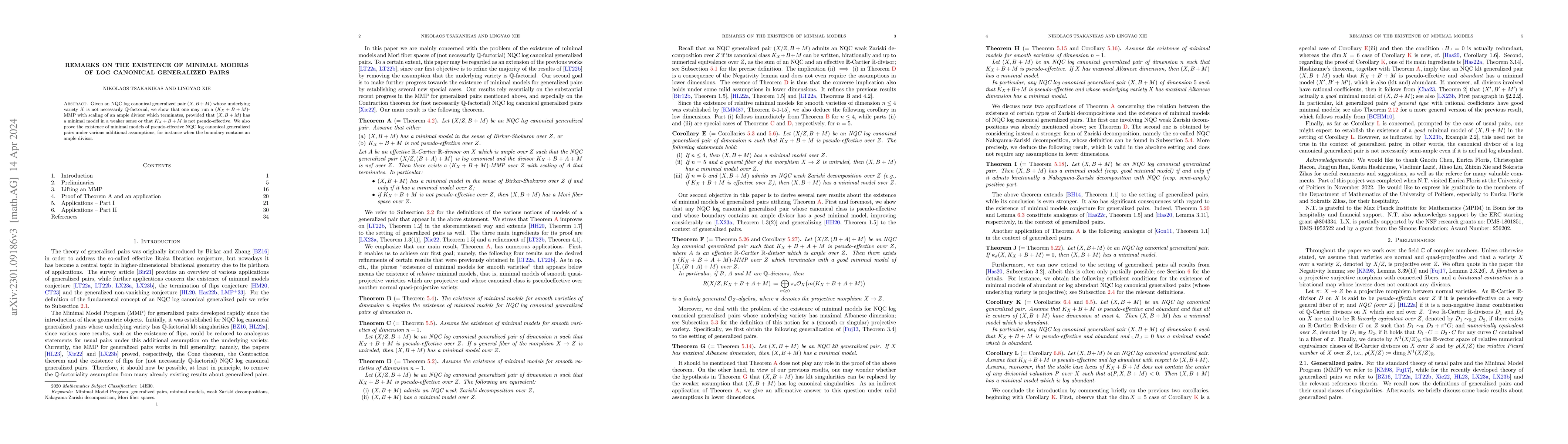 Thumbnail for Remarks on the existence of minimal models of log canonical generalized
  pairs
