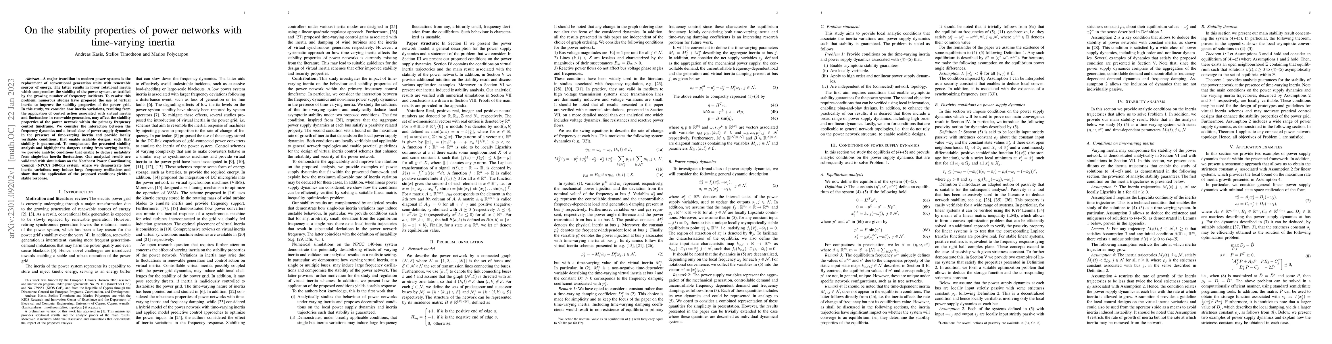 Thumbnail for On the stability properties of power networks with time-varying inertia