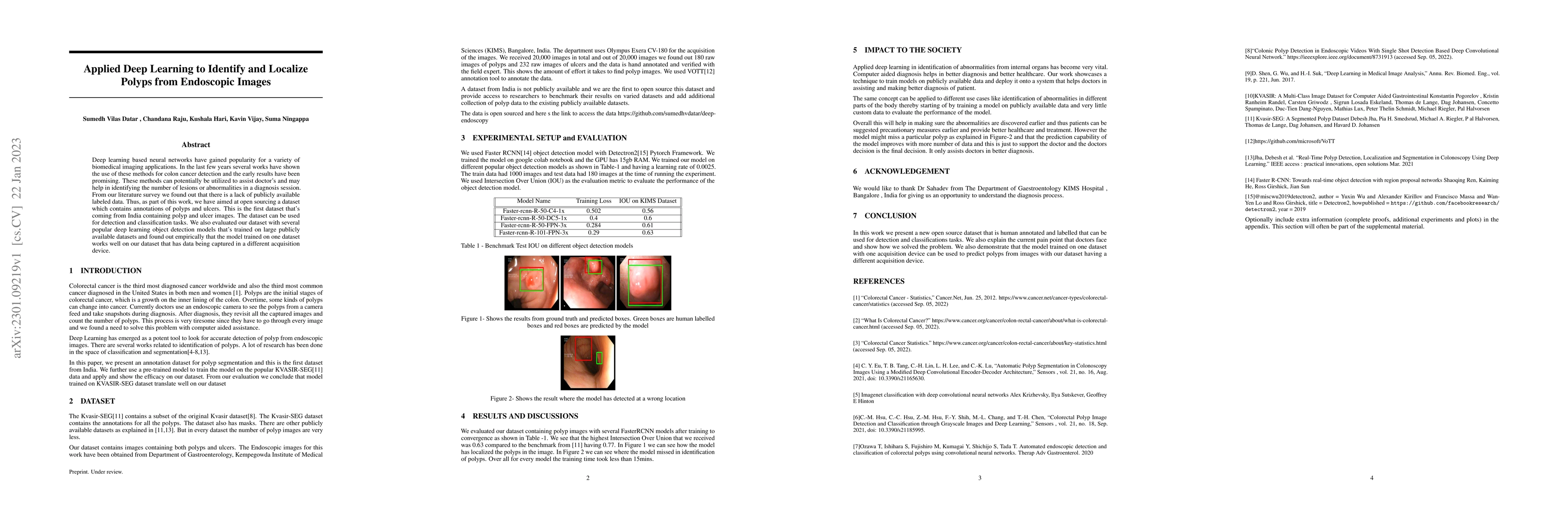 Thumbnail for Applied Deep Learning to Identify and Localize Polyps from Endoscopic
  Images