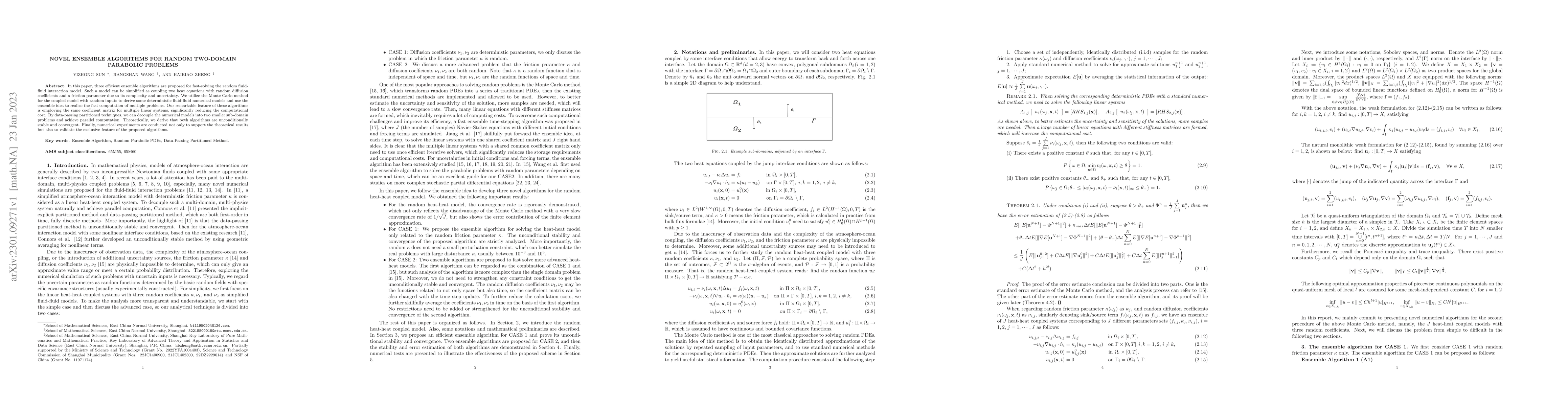 Thumbnail for Novel ensemble algorithms for random two-domain parabolic problems