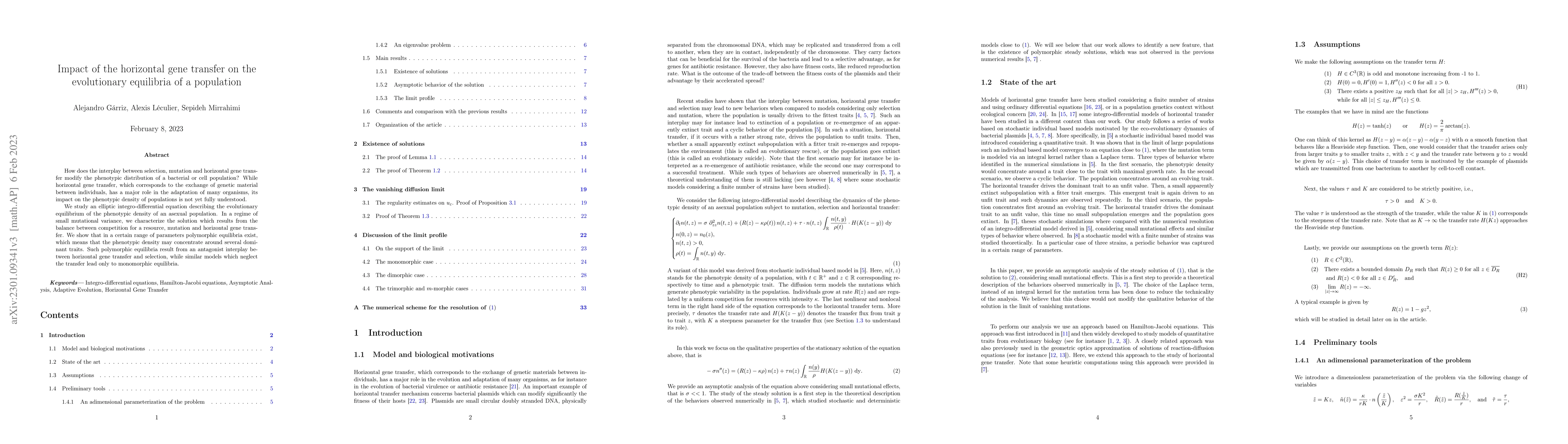 Thumbnail for Impact of the horizontal gene transfer on the evolutionary equilibria of
  a population