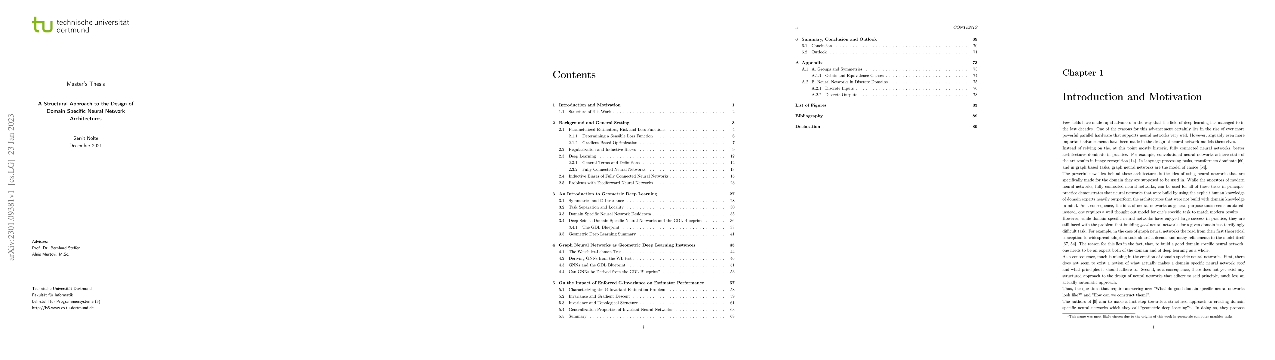 Thumbnail for A Structural Approach to the Design of Domain Specific Neural Network
  Architectures