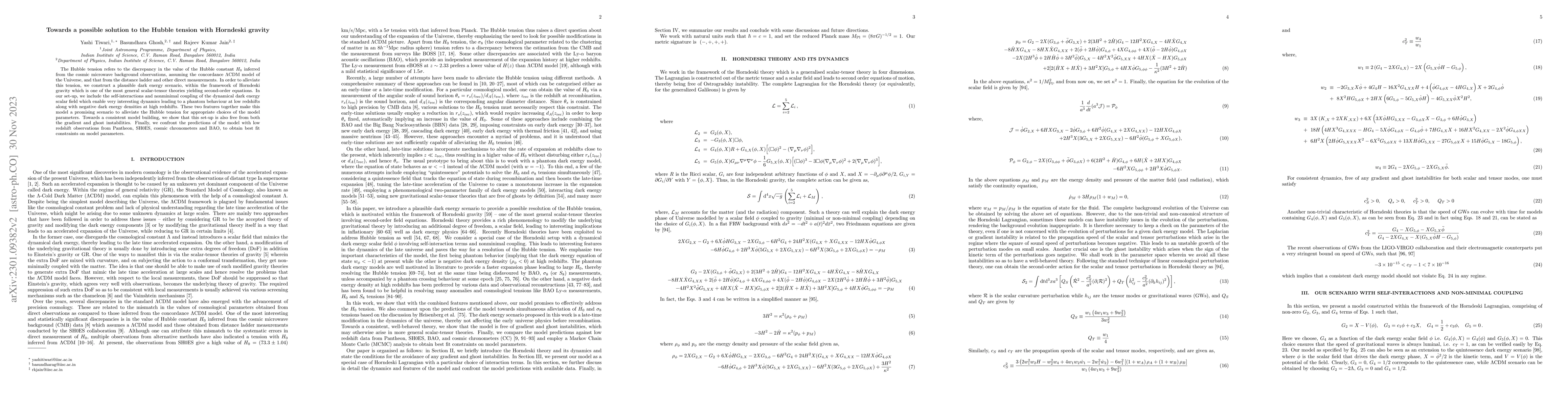 Thumbnail for Towards a possible solution to the Hubble tension with Horndeski gravity