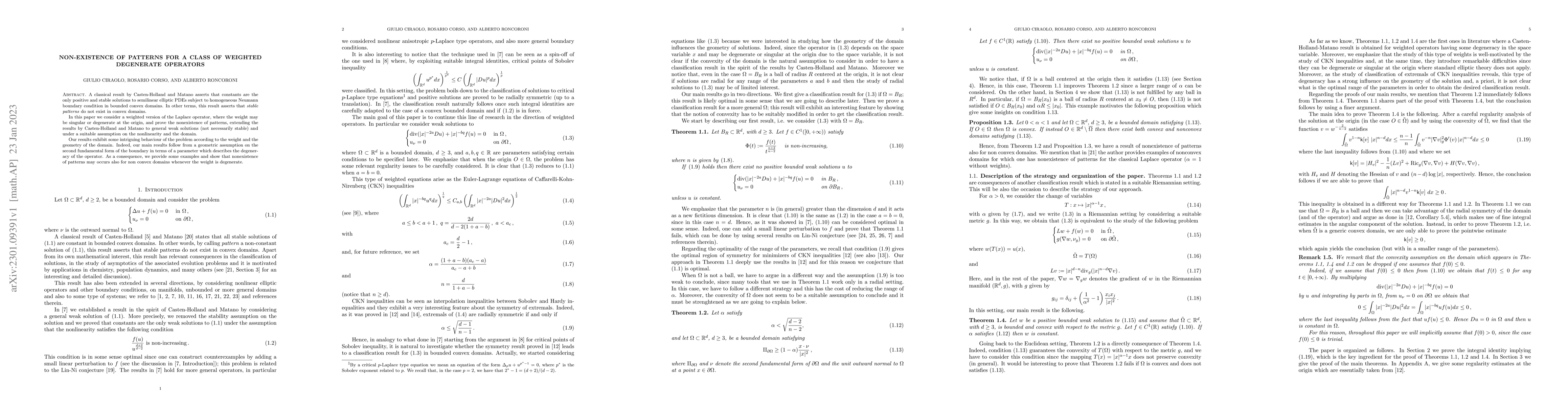 Thumbnail for Non-existence of patterns for a class of weighted degenerate operators