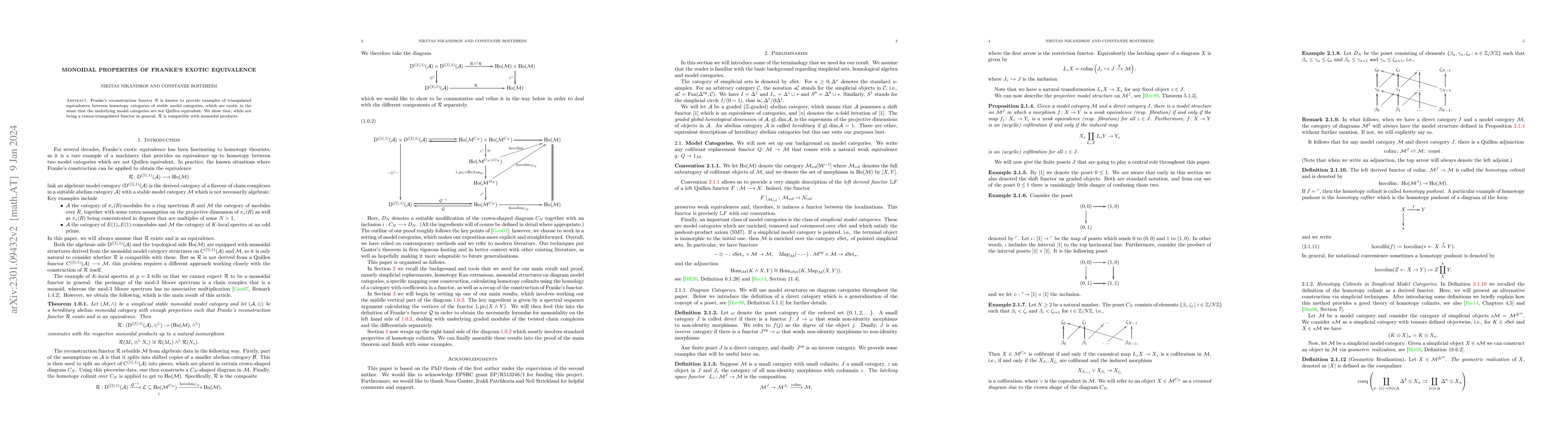 Thumbnail for Monoidal Properties of Franke's Exotic Equivalence