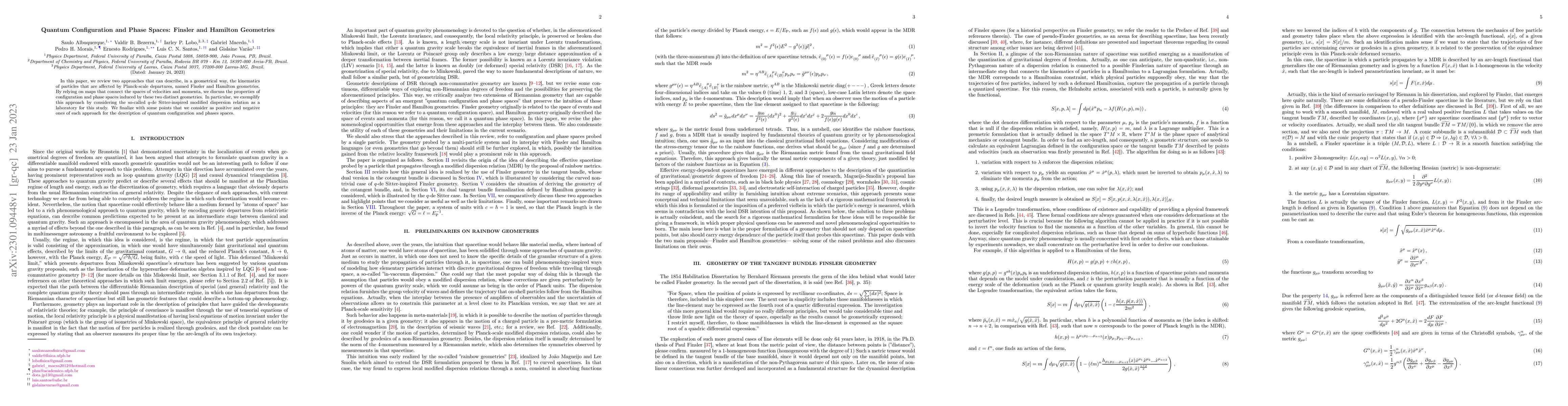 Thumbnail for Quantum Configuration and Phase Spaces: Finsler and Hamilton Geometries