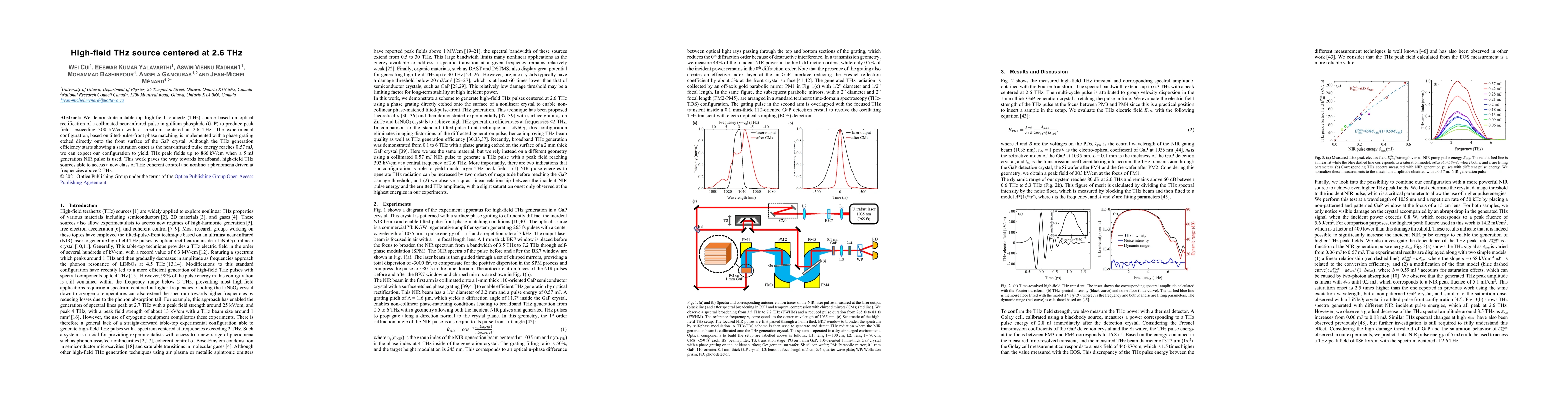 Thumbnail for High-field THz source centered at 2.6 THz
