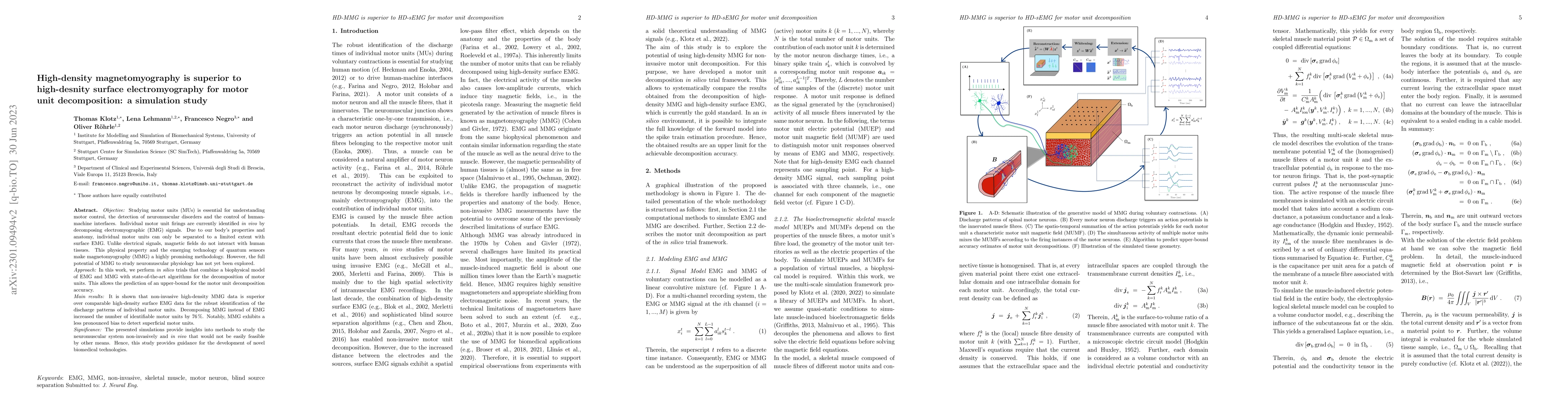 Thumbnail for High-density magnetomyography is superior to high-density surface
  electromyography for motor unit decomposition: a simulation study