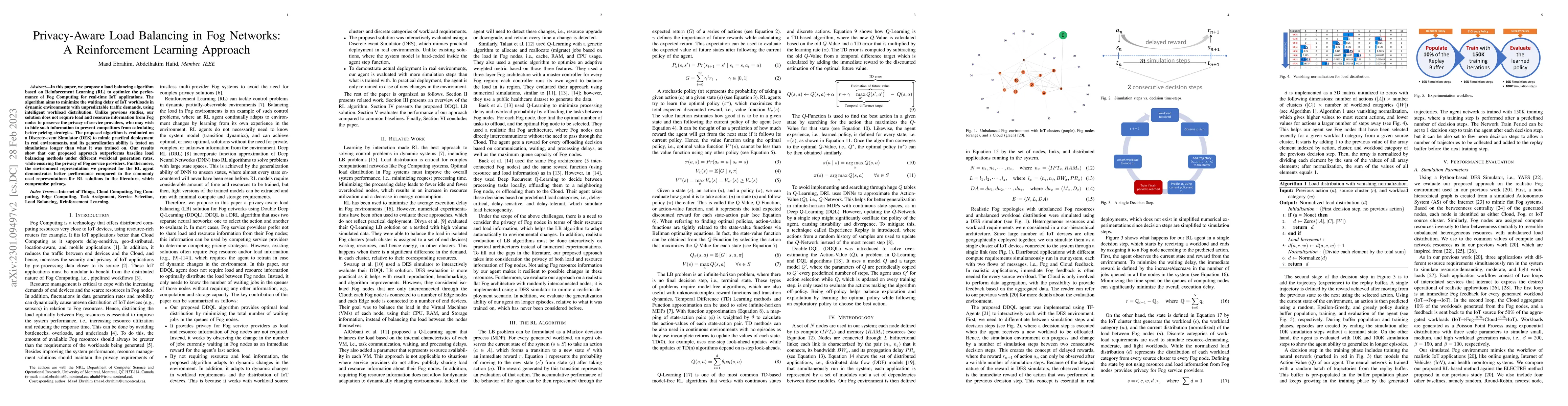Thumbnail for Privacy-Aware Load Balancing in Fog Networks: A Reinforcement Learning
  Approach