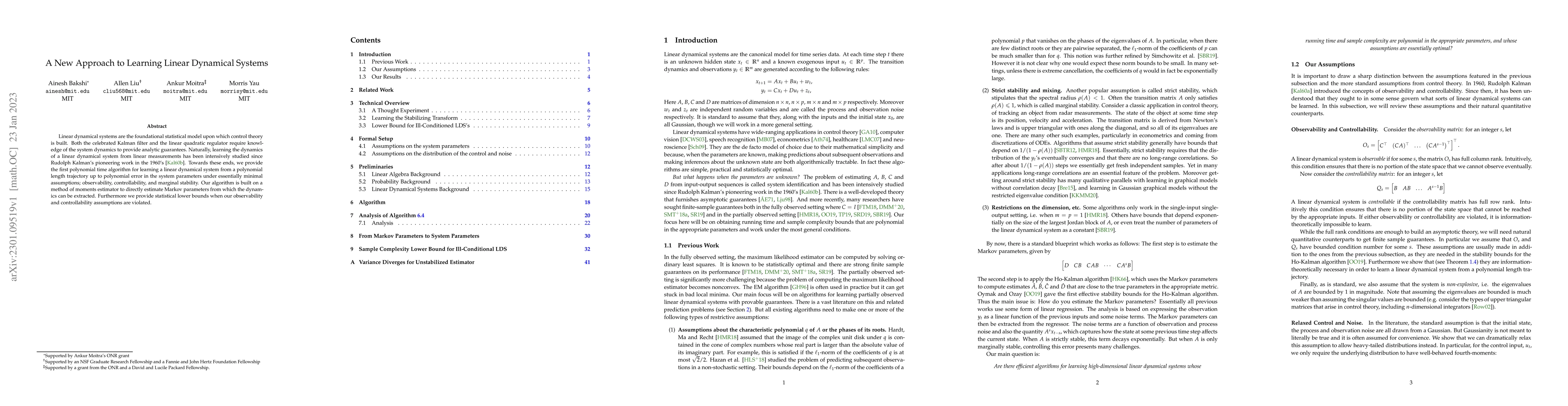 Thumbnail for A New Approach to Learning Linear Dynamical Systems