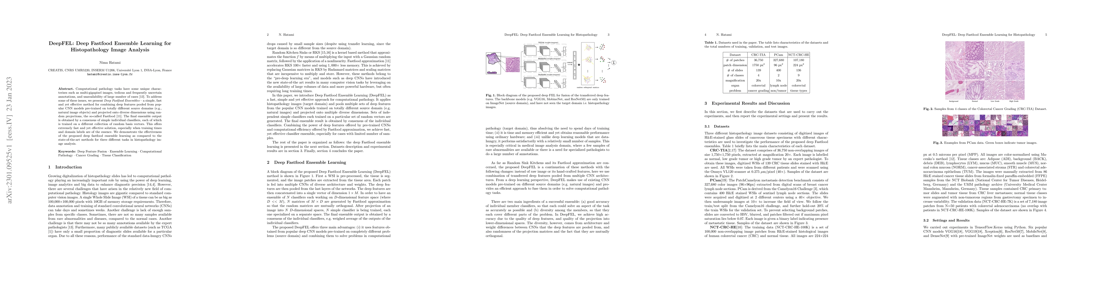 Thumbnail for DeepFEL: Deep Fastfood Ensemble Learning for Histopathology Image
  Analysis