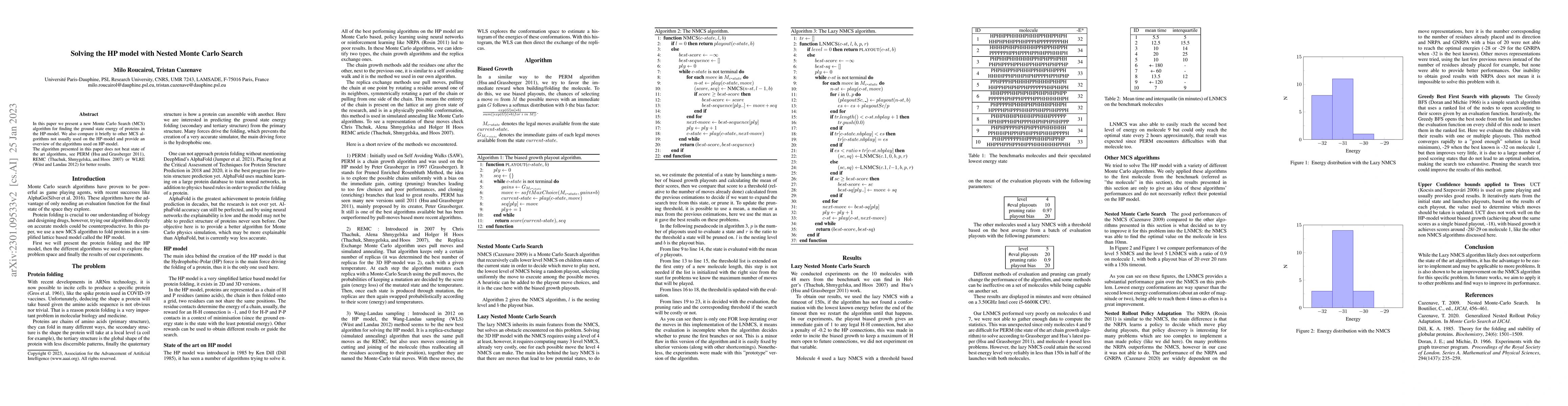 Thumbnail for Solving the HP model with Nested Monte Carlo Search