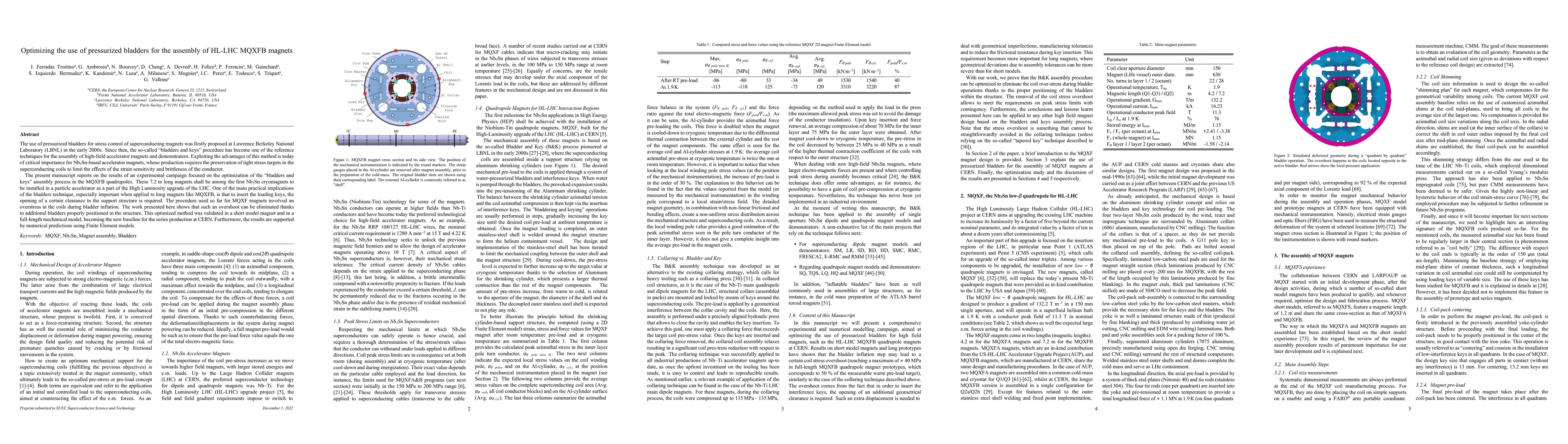 Thumbnail for Optimizing the use of pressurized bladders for the assembly of HL-LHC
  MQXFB magnets