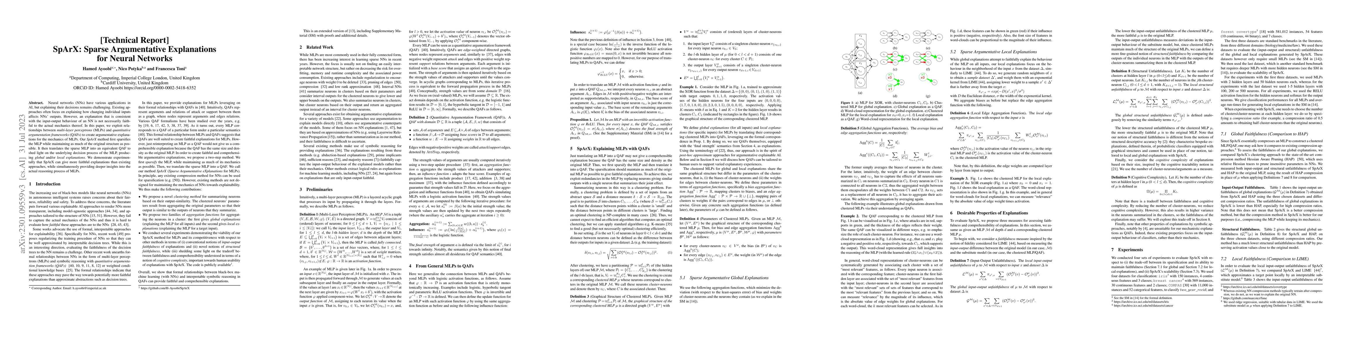 Thumbnail for SpArX: Sparse Argumentative Explanations for Neural Networks [Technical
  Report]