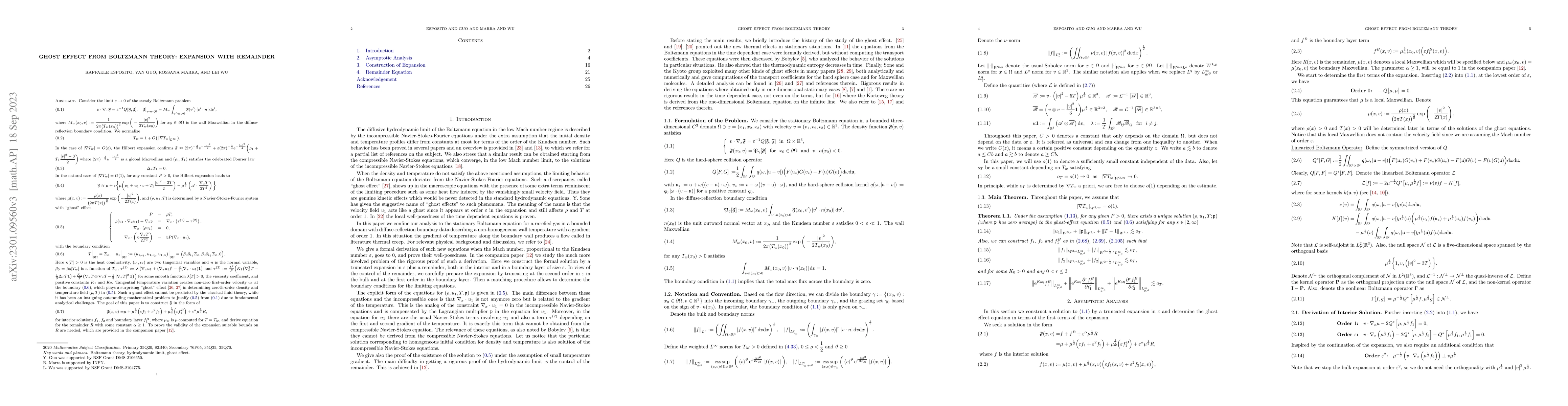 Thumbnail for Ghost Effect from Boltzmann Theory: Expansion with Remainder