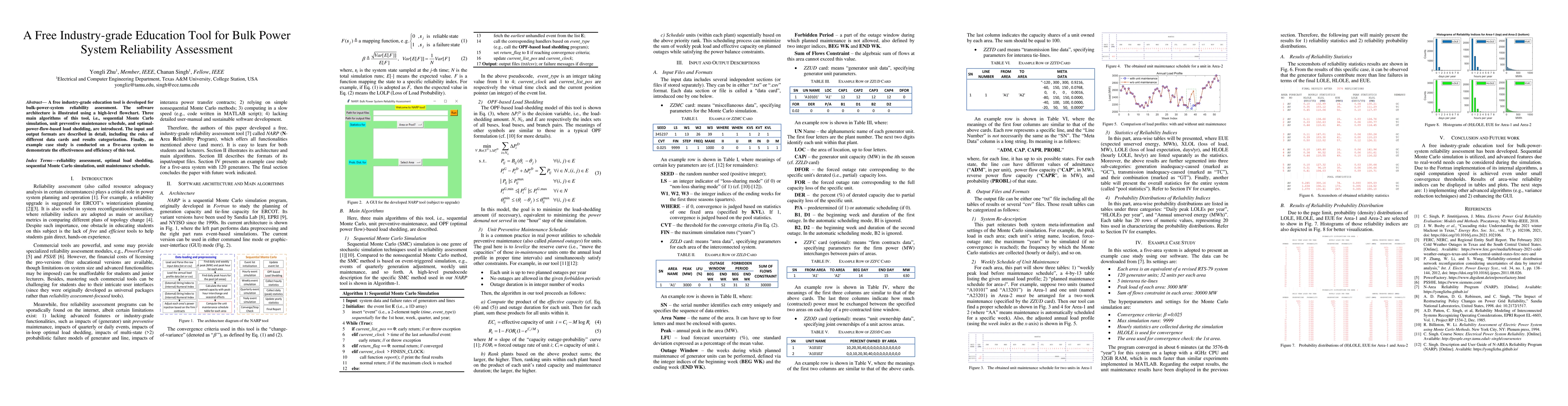 Thumbnail for A Free Industry-grade Education Tool for Bulk Power System Reliability
  Assessment