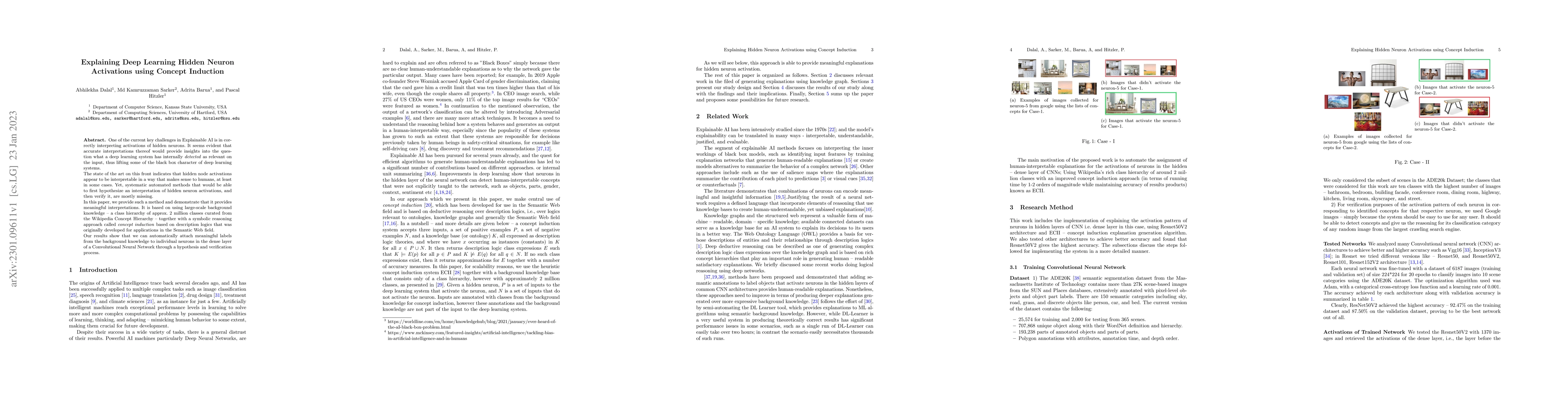 Thumbnail for Explaining Deep Learning Hidden Neuron Activations using Concept
  Induction