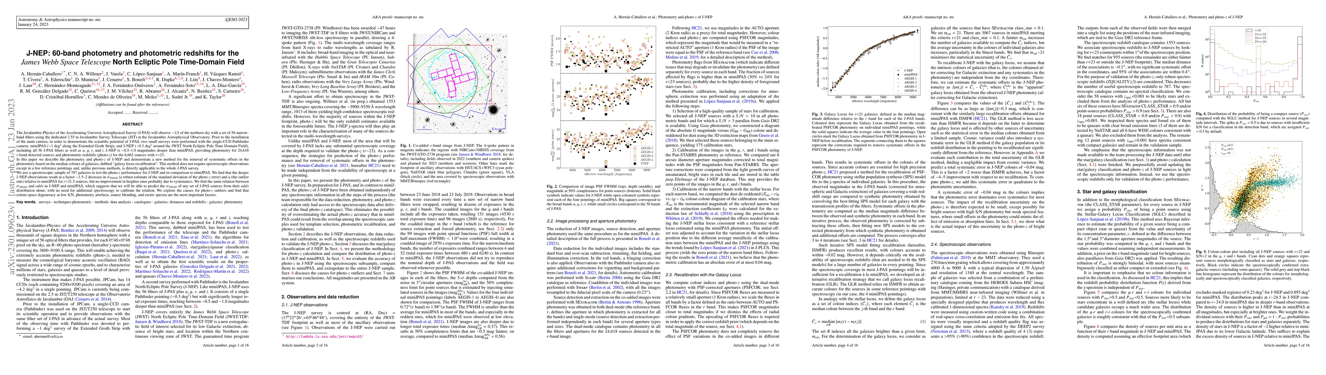 Thumbnail for J-NEP: 60-band photometry and photometric redshifts for the James Webb
  Space Telescope North Ecliptic Pole Time-Domain Field