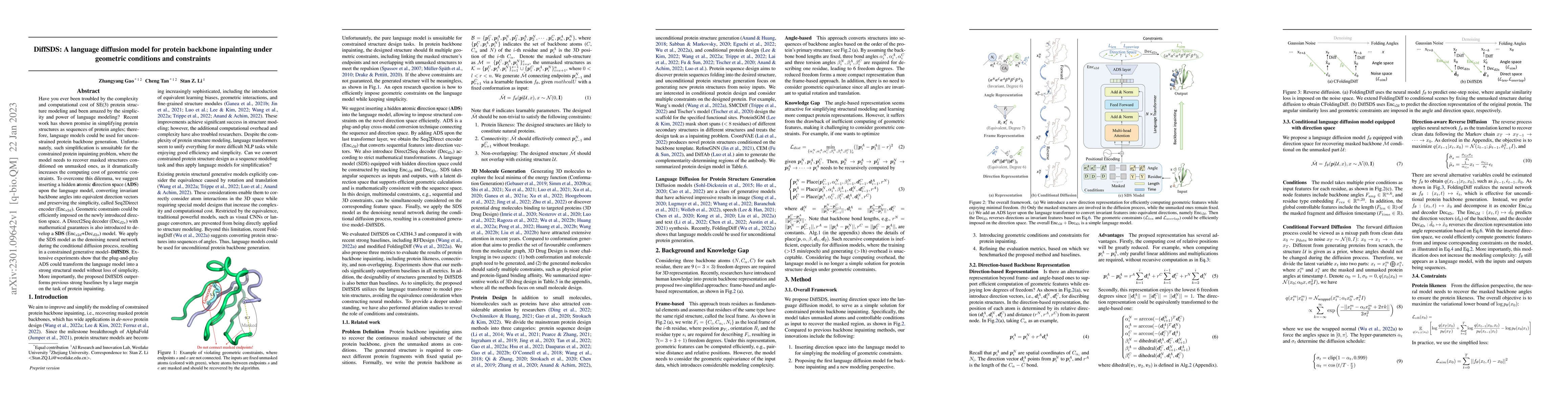 Thumbnail for DiffSDS: A language diffusion model for protein backbone inpainting
  under geometric conditions and constraints