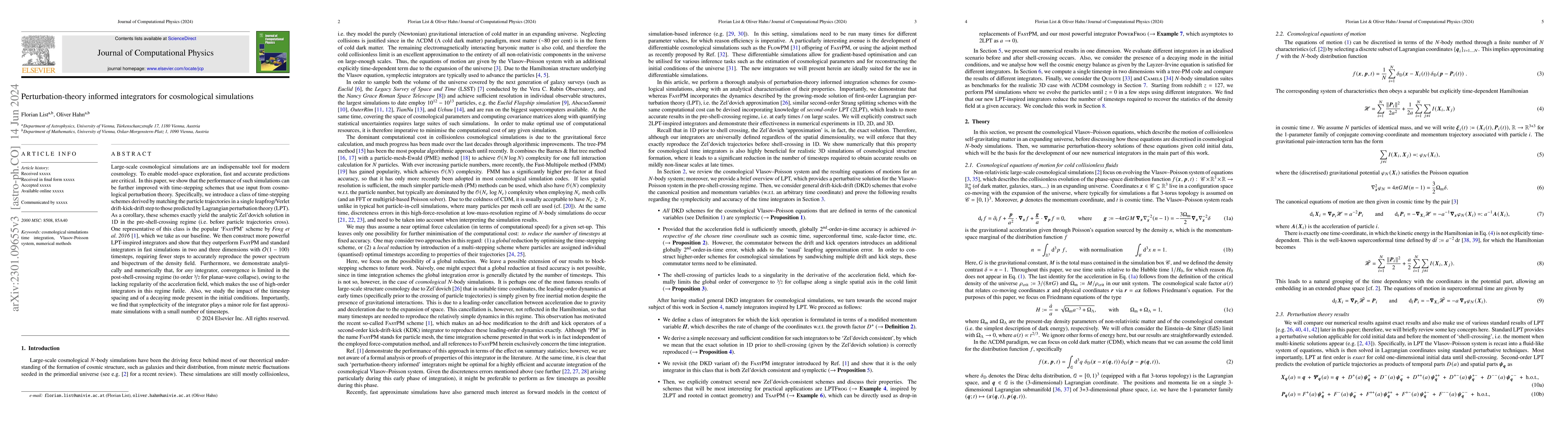 Thumbnail for Perturbation-theory informed integrators for cosmological simulations