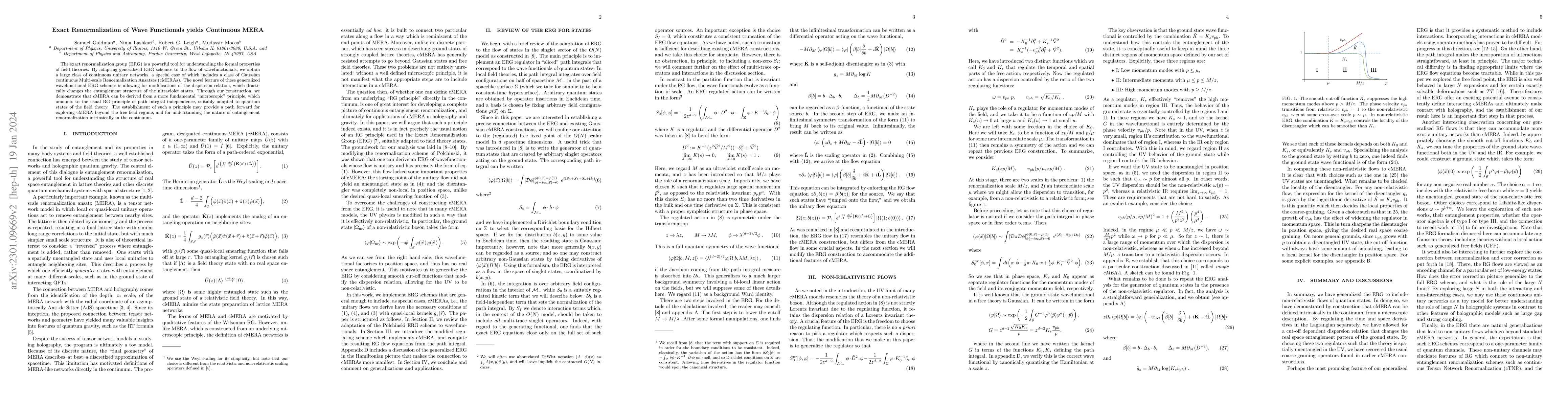 Thumbnail for Exact Renormalization of Wave Functionals yields Continuous MERA