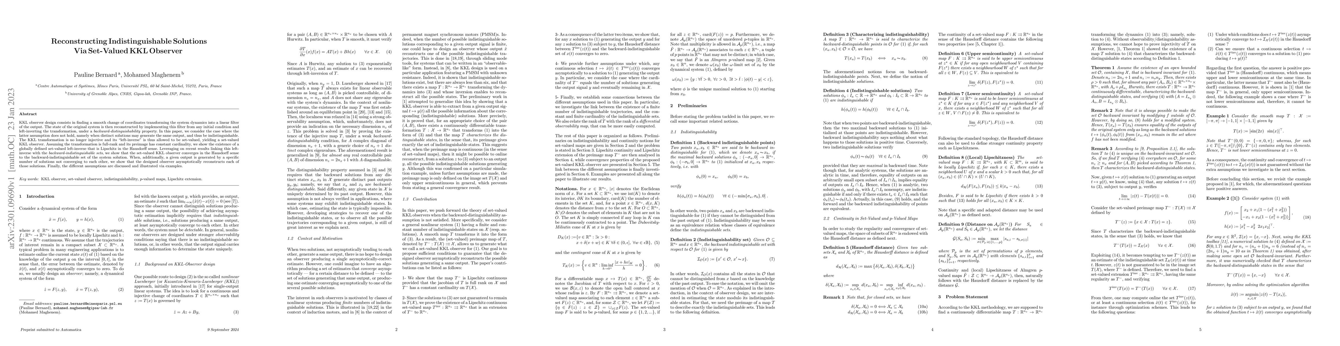 Thumbnail for Reconstructing Indistinguishable Solutions Via Set-Valued KKL Observer