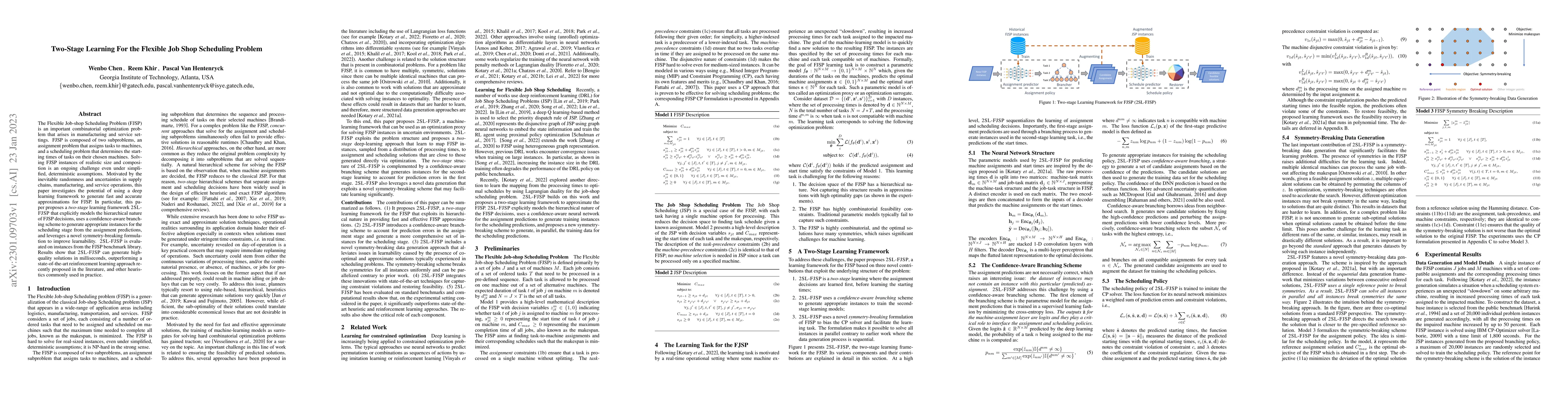 Thumbnail for Two-Stage Learning For the Flexible Job Shop Scheduling Problem