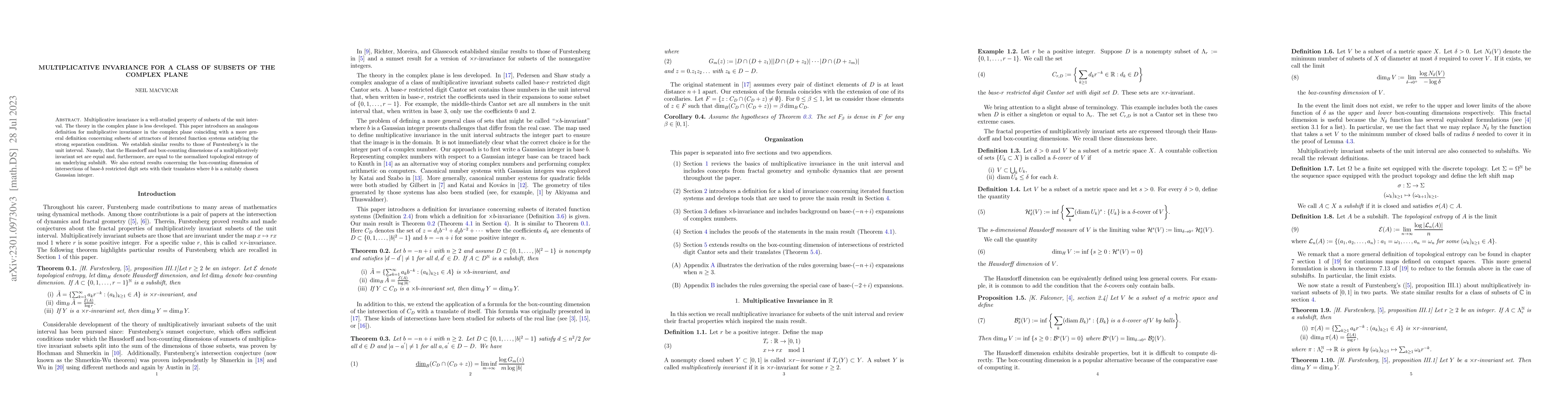 Thumbnail for Multiplicative Invariance for a Class of Subsets of the Complex Plane