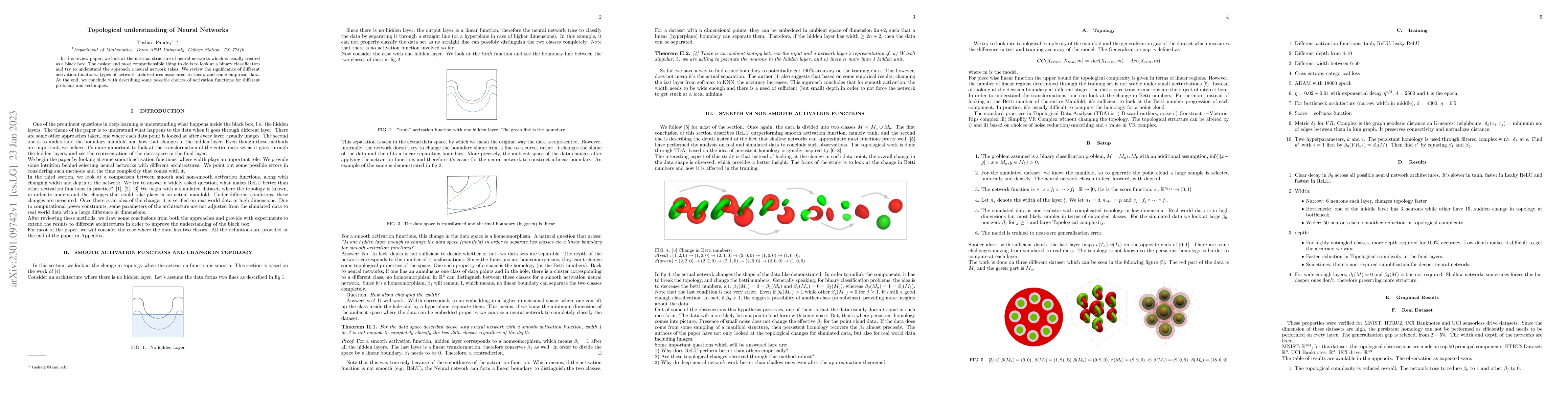 Thumbnail for Topological Understanding of Neural Networks, a survey