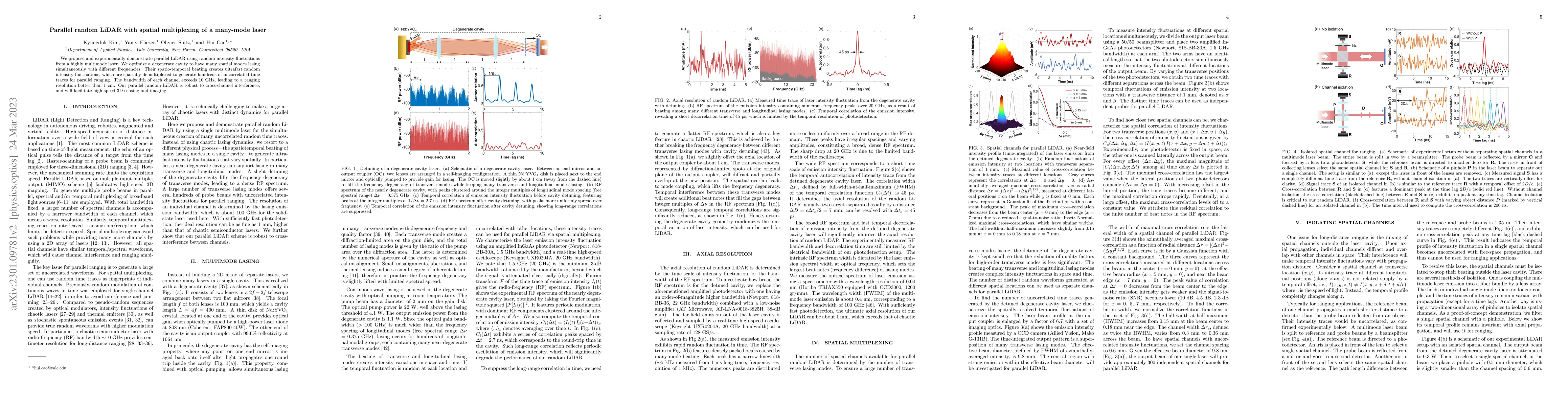 Thumbnail for Parallel random LiDAR with spatial multiplexing of a many-mode laser