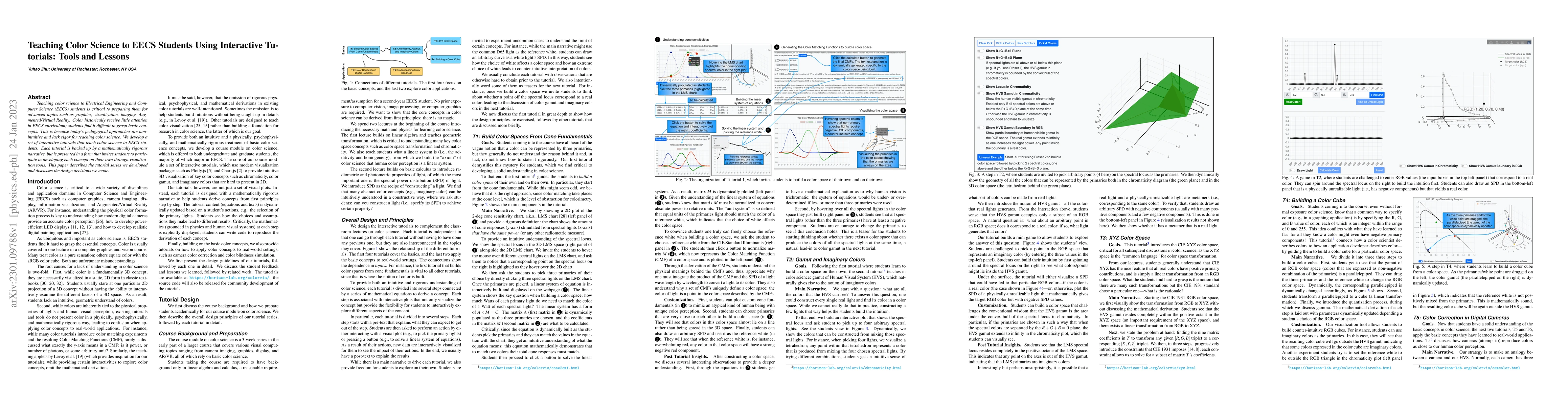 Thumbnail for Teaching Color Science to EECS Students Using Interactive Tutorials:
  Tools and Lessons