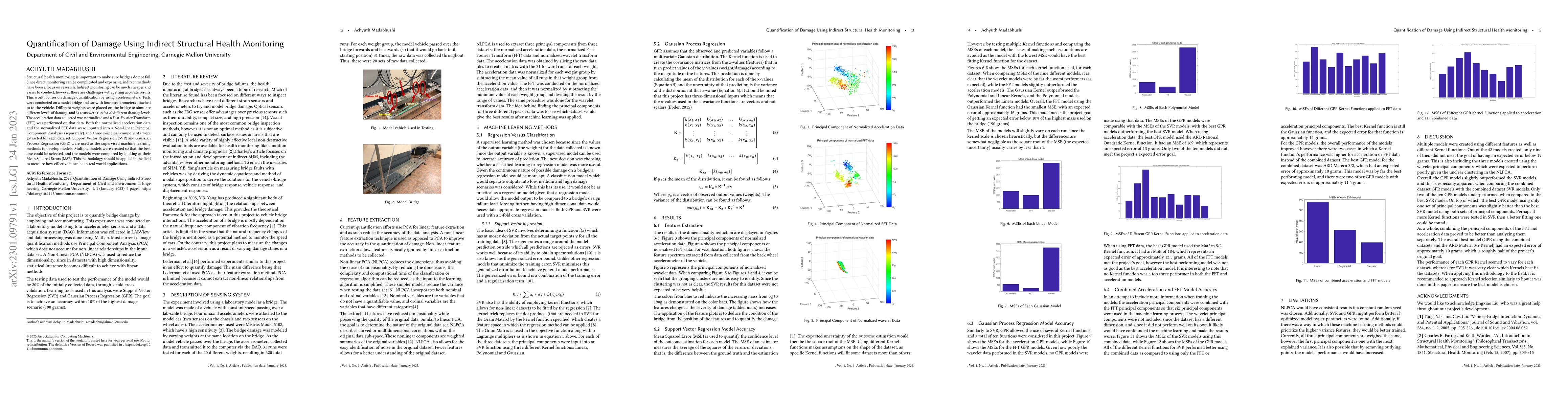 Thumbnail for Quantification of Damage Using Indirect Structural Health Monitoring