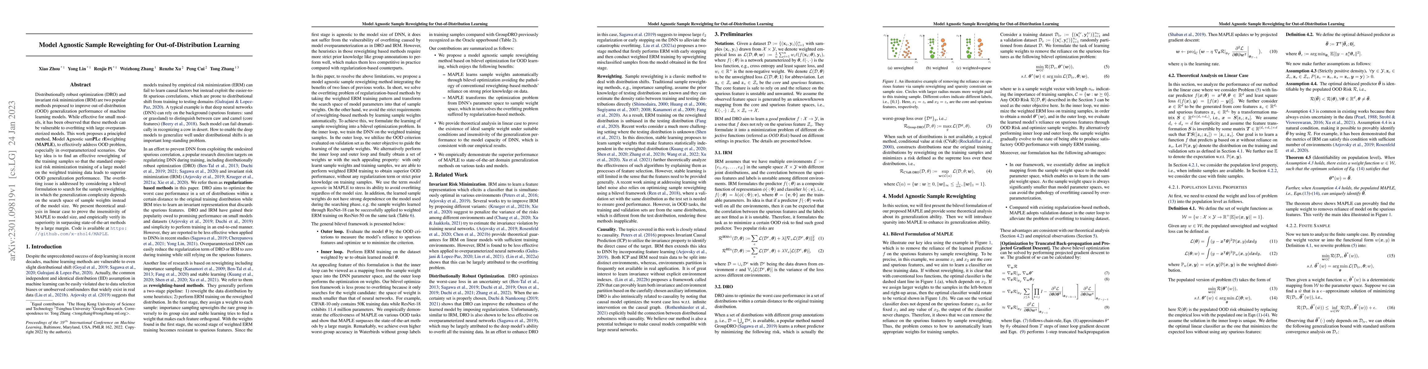 Thumbnail for Model Agnostic Sample Reweighting for Out-of-Distribution Learning