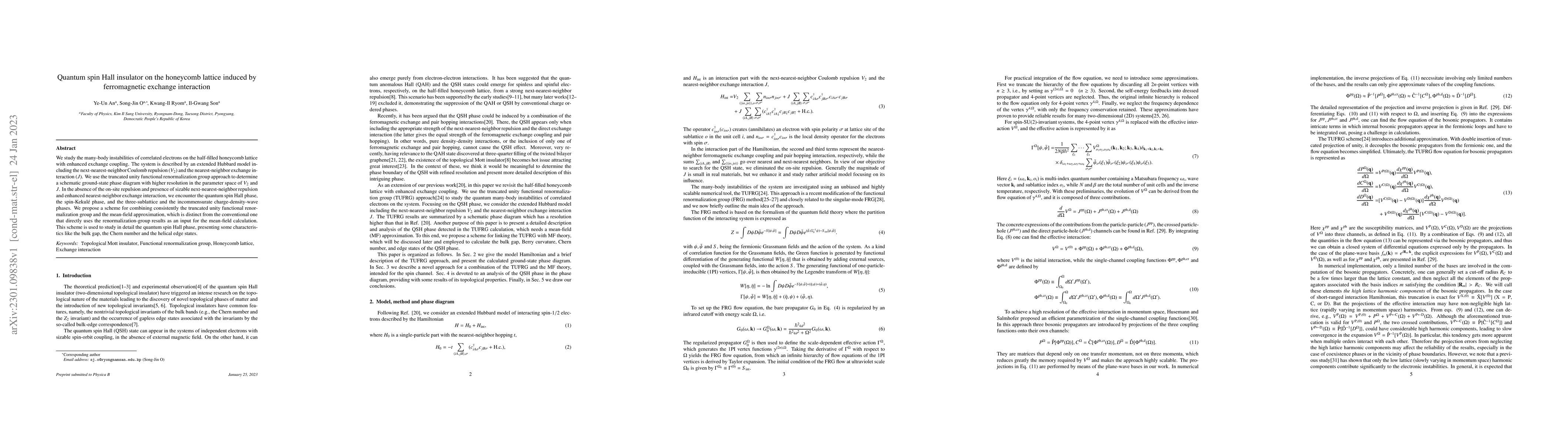 Thumbnail for Quantum spin Hall insulator on the honeycomb lattice induced by
  ferromagnetic exchange interaction
