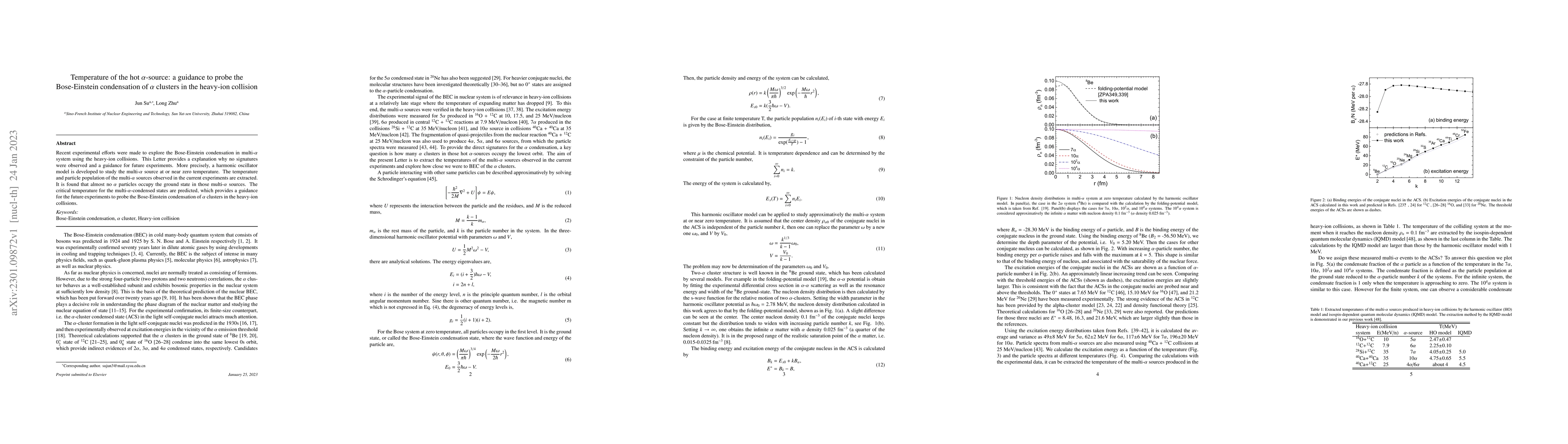 Thumbnail for Temperature of the hot $\alpha$-source: a guidance to probe the
  Bose-Einstein condensation of $\alpha$ clusters in the heavy-ion collision