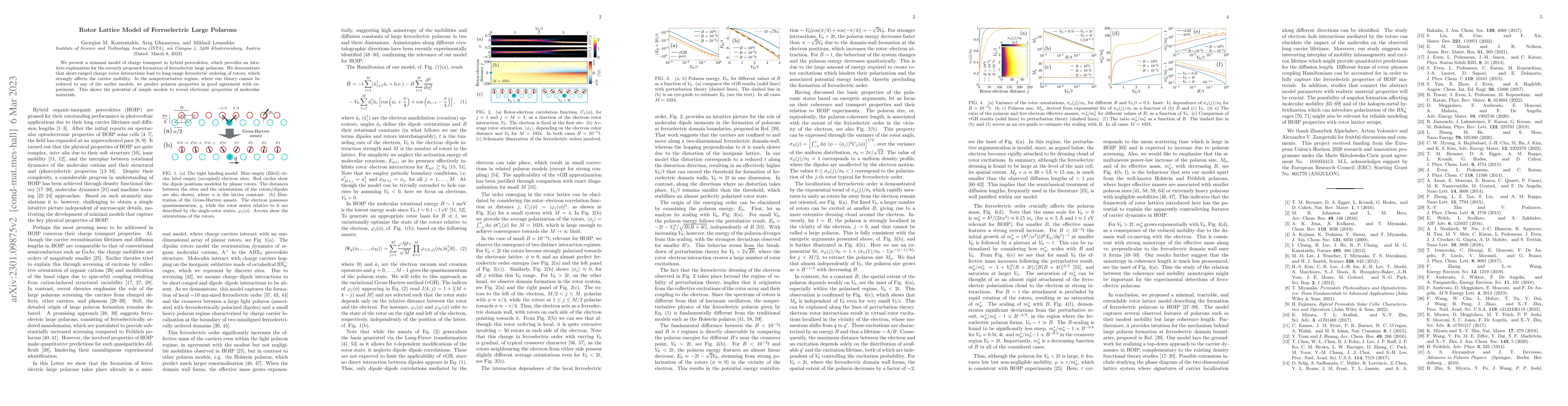 Thumbnail for Rotor Lattice Model of Ferroelectric Large Polarons