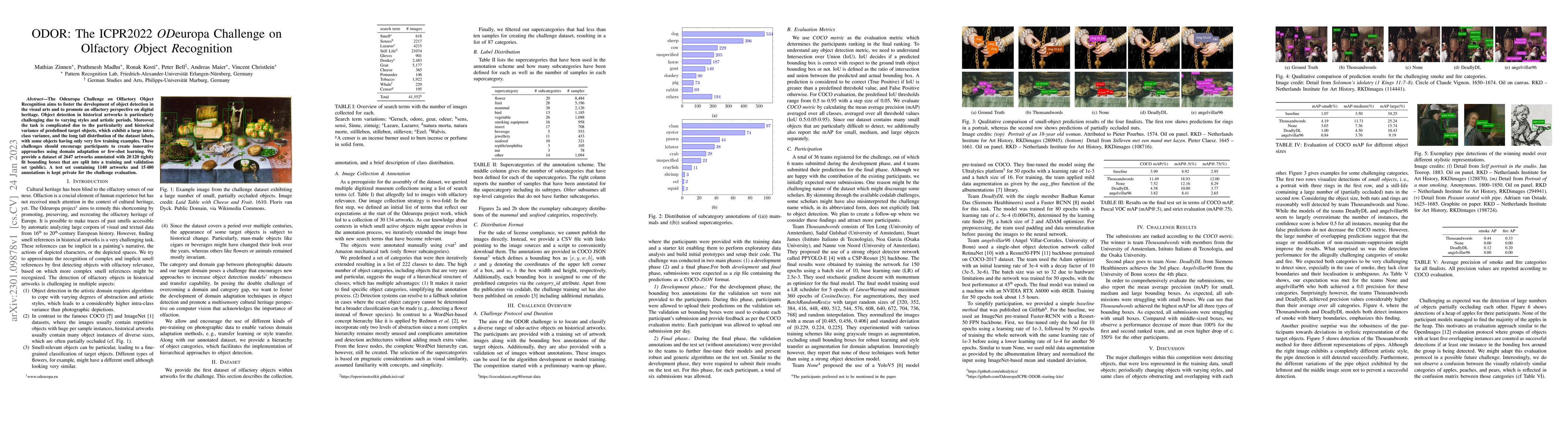 Thumbnail for ODOR: The ICPR2022 ODeuropa Challenge on Olfactory Object Recognition