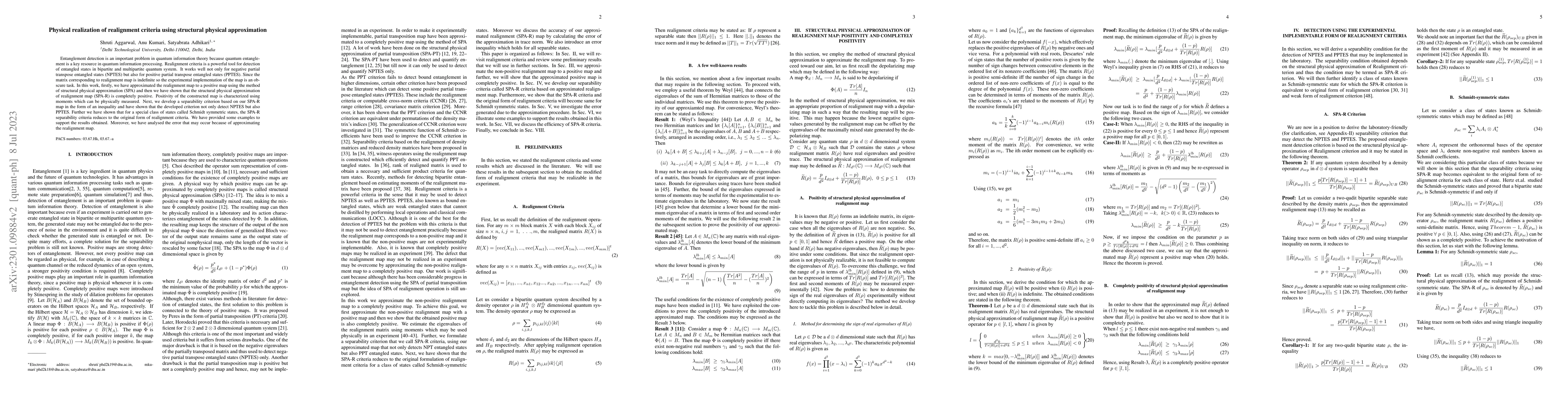 Thumbnail for Physical realization of realignment criteria using structural physical
  approximation