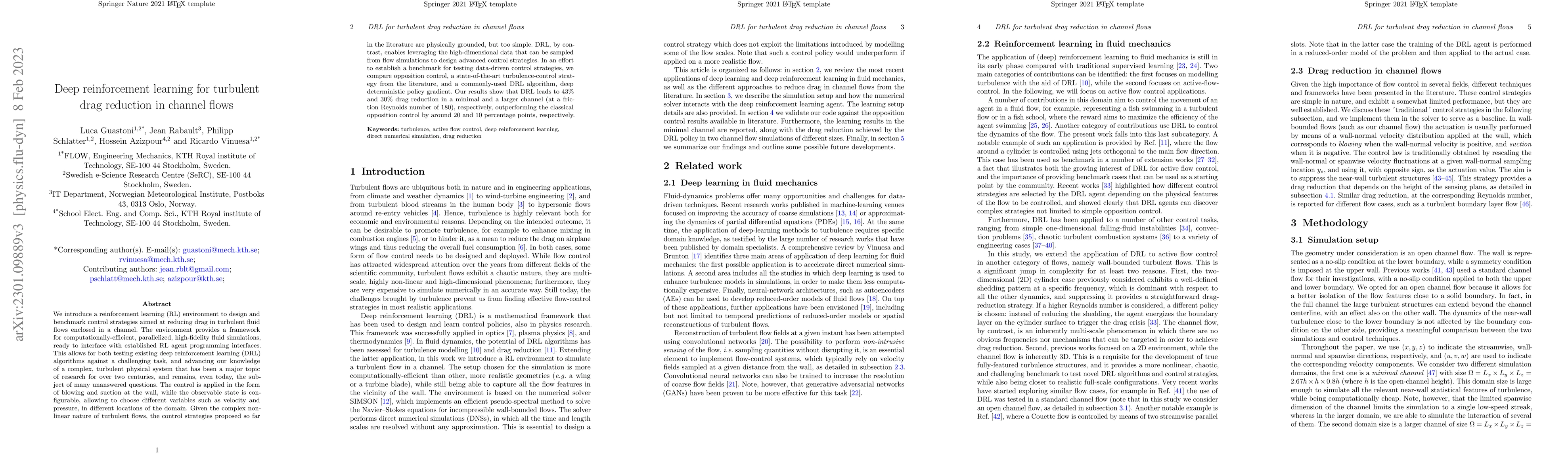Thumbnail for Deep reinforcement learning for turbulent drag reduction in channel
  flows