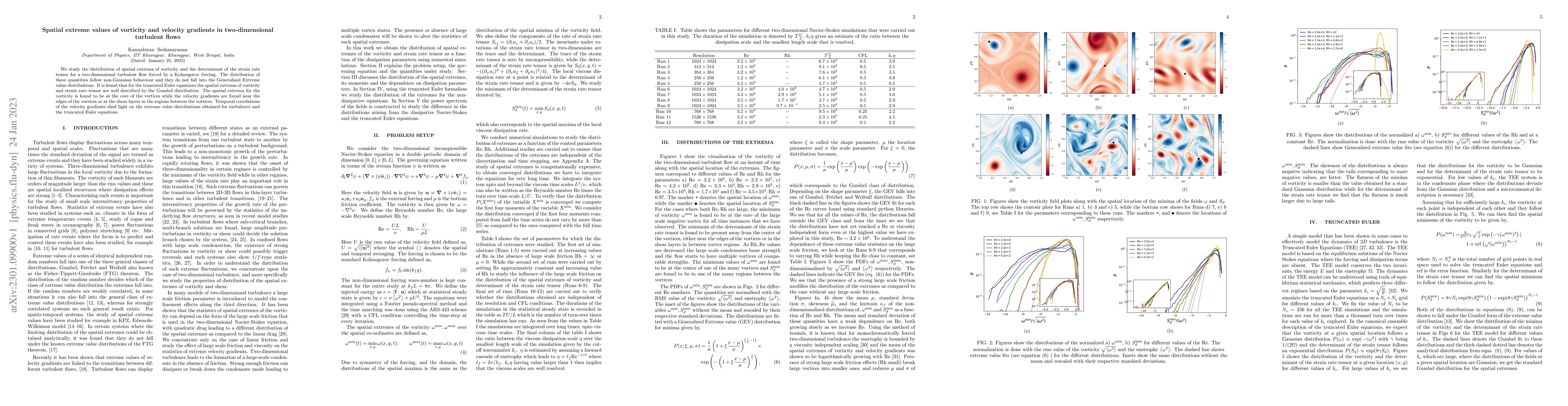 Thumbnail for Spatial extreme values of vorticity and velocity gradients in
  two-dimensional turbulent flows