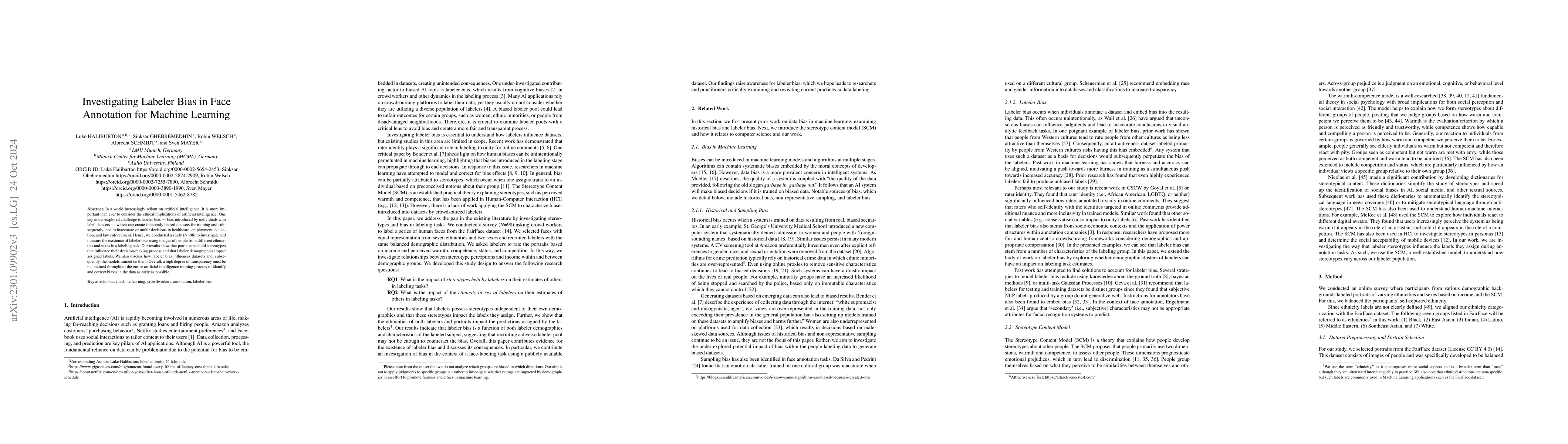 Thumbnail for Investigating Labeler Bias in Face Annotation for Machine Learning