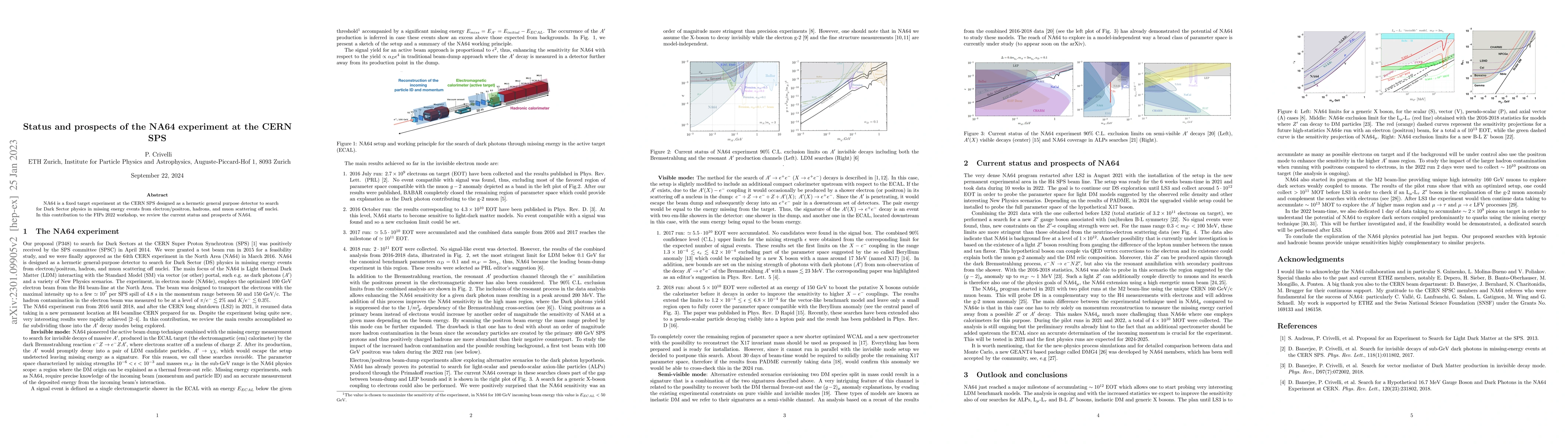 Thumbnail for Status and prospects of the NA64 experiment at the CERN SPS