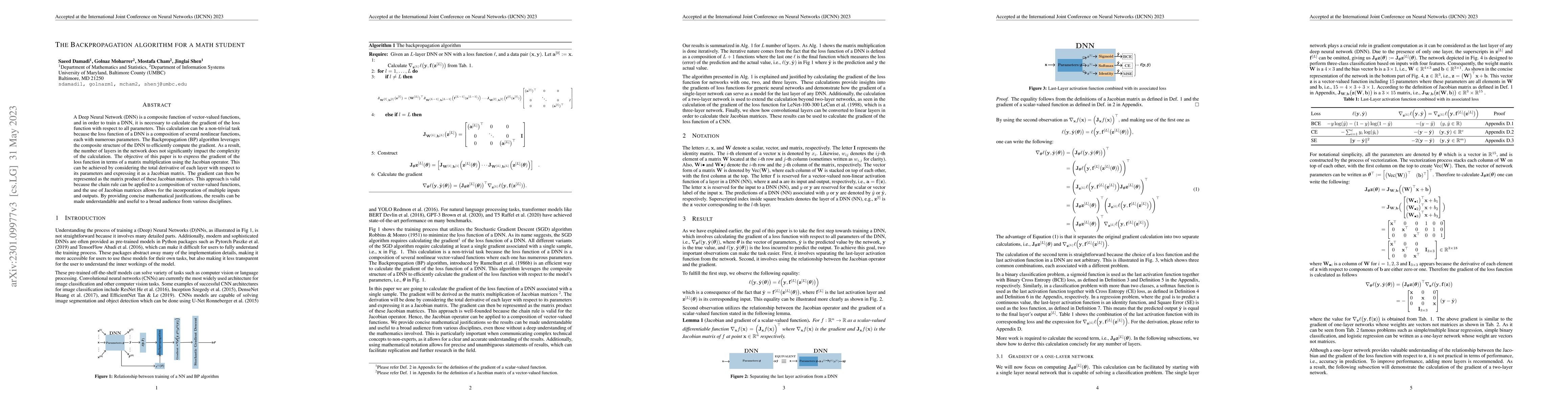 Thumbnail for The Backpropagation algorithm for a math student