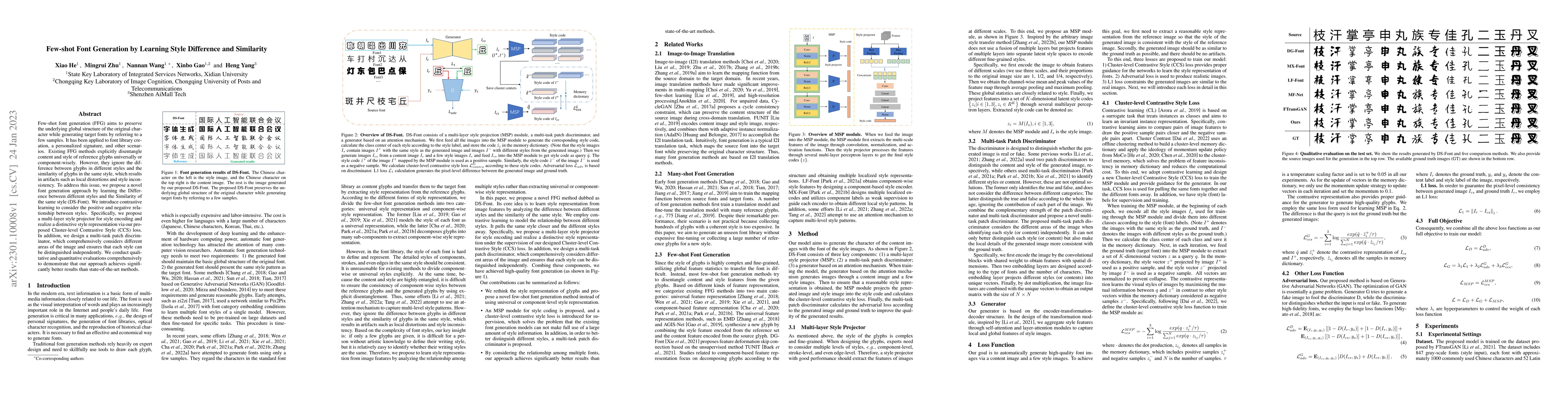 Thumbnail for Few-shot Font Generation by Learning Style Difference and Similarity